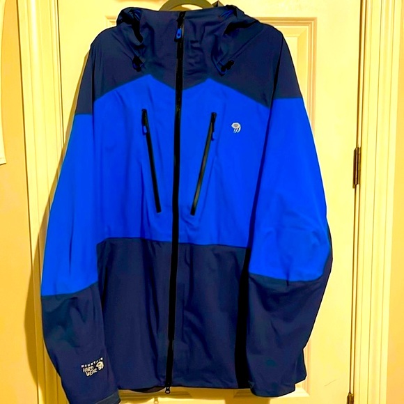 Mountain Hardwear Cyclone polar tech shell parka water proof zips sealed seams - Picture 3 of 14